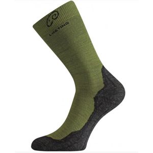 Trekingové merino ponožky Lasting WHI 699 zelená L (42-45)